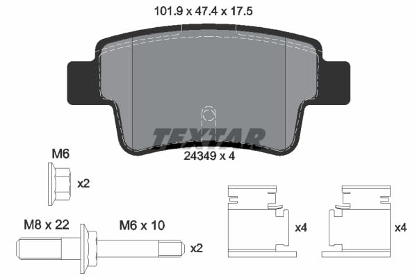 ARKA FREN BALATASI DİSK FREN OPEL CORSA D 06>14 GRANDE PUNTO 05>10