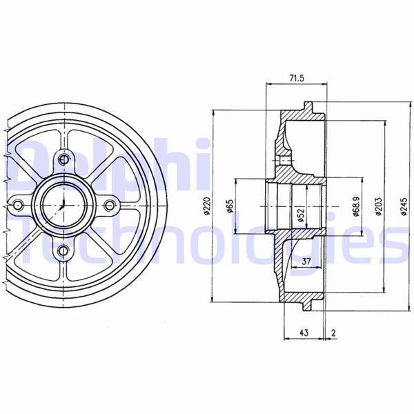 ARKA FREN KAMPANASI C2-C3-C3 II-C3 PLURIEL-P206-P206 T3E -P1007 1.1-1.2-1.4HDI-1.6HDI 03> ABS SİZ P301-P208-C3 III-DS3-C4 CACTUS-C-ELYSEE DV6DTED EURO5 MOTOR 203 42 ABS Lİ / ABS SİZ