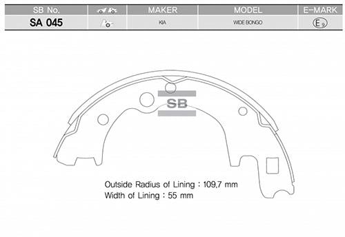ARKA KAMPANA PABUÇ BALATA KIA K2500 2.5L D4BH TCI 00->