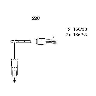 BUJİ KABLOSU 3 KABLO W124 / 129 / 202 / 140 M104