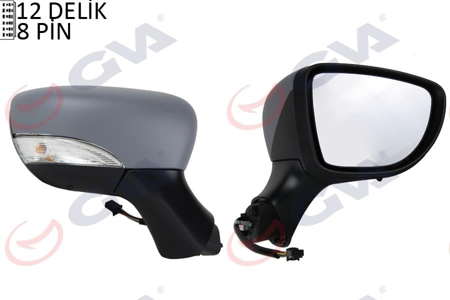 DIŞ DİKİZ AYNASI SAĞ CLIO 12> ELEKTRİKLİ ISITMALI ASTARLI SİNYALLİ SENSÖRLÜ KONVEKS VM-6126EHPSR