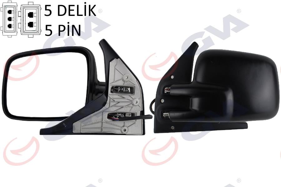 DIŞ DİKİZ AYNASI SOL TRANSPORTER T4 96> ELEKTRİKLİ ISITMALI KONVEKS VM-186EHL