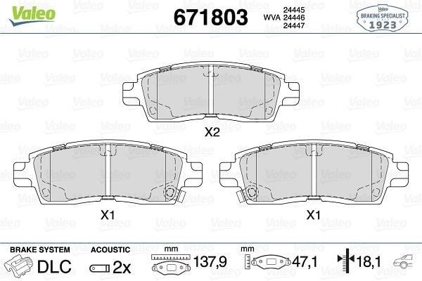 DİSK FREN BALATASI ARKA CHEVROLET TRAILBLAZER 4.2 AWD 09-01-09-08 ISUZU ASCENDER 4.2-5.3 AWD 03.03 > SAAB 9-7X 4.2-5.3 06-04-07-12