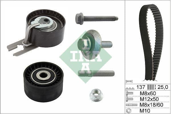 EKSANTRİK GERGİ KİTİ P206-P207-P307-P308-P407-P3008-EXPERT-PARTNER-BERLINGO-JUMPY-C2-C3-C4-C5- XSARA-FOCUS II-FIESTA V-VI VOLVO S40-C30-V50-FIAT SCUDO EURO4 1.6 HDI-TDCİ
