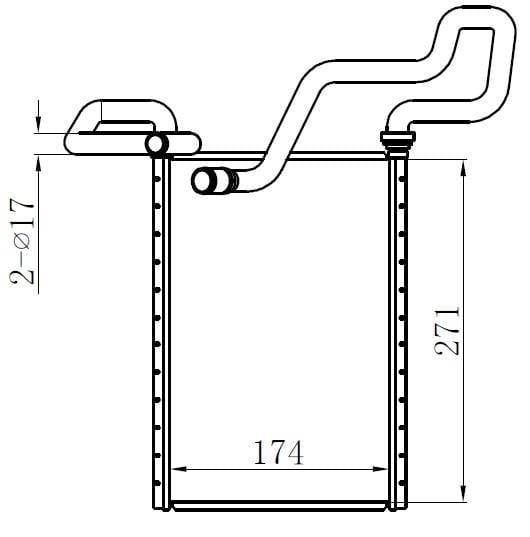 KALORİFER BRAZİNG HEATER A/M 174X270X22 ACCORD