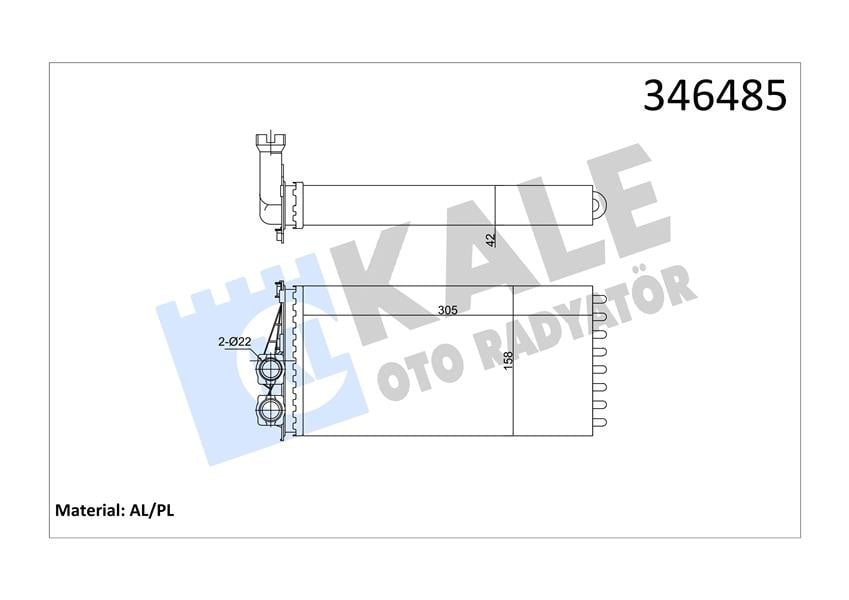 KALORİFER RADYATÖRÜ PEUGEOT P3008 09>16 P5008 09>17 DS5 11>15