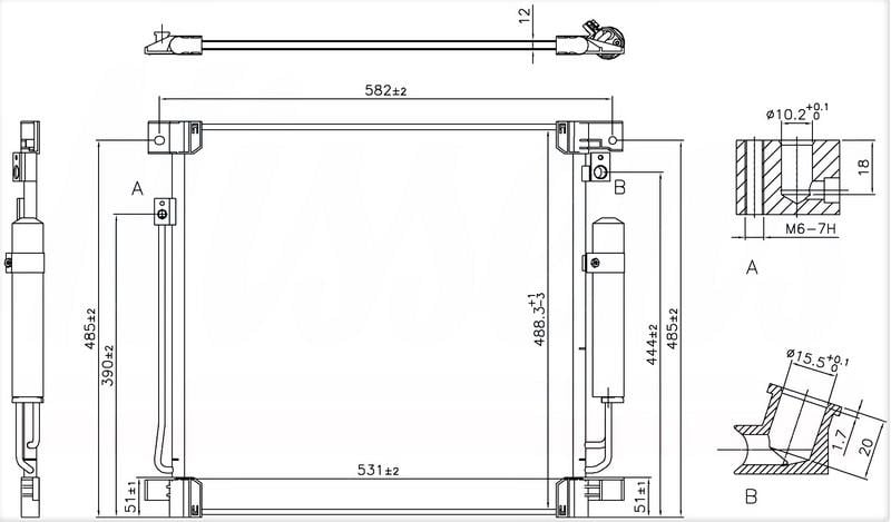 KLİMA BRAZİNG CONDENSER L200 2015 FİAT FULLBACK 2016 7812A292