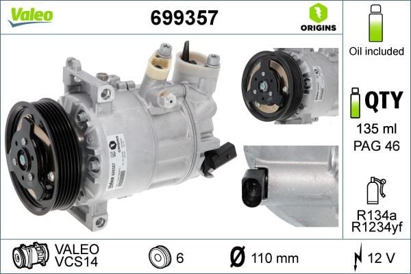 KLİMA KOMPRESÖRÜ A3 03> ALTEA-CADDY III -TOLEDO-OCTAVIA 04> LEON-PASSAT 05> JETTA III-IV-GOLF V-
