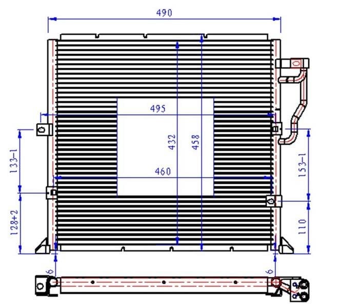 KLİMA KONDENSERİ BMW E36 316İ-318İ-320İ 90 > 490X426X16 OTO.-MEK.