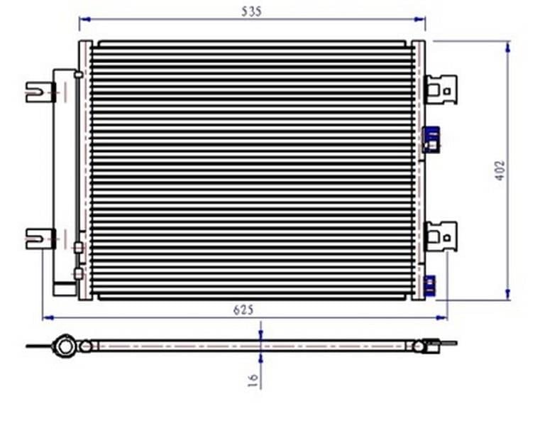 KLİMA KONDENSERİ DUSTER 10>SANDERO 08>LOGAN 10>1.2 16V-1.4-1.6-1.5DCI 513x396x12