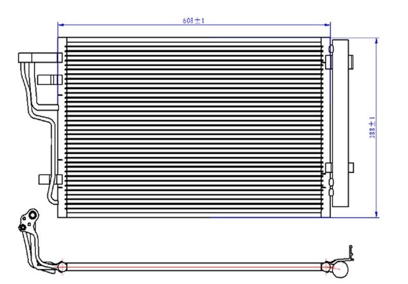KLİMA KONDENSERİ KIA CEED 1.4İ-1.6İ 07 > 606x381x16