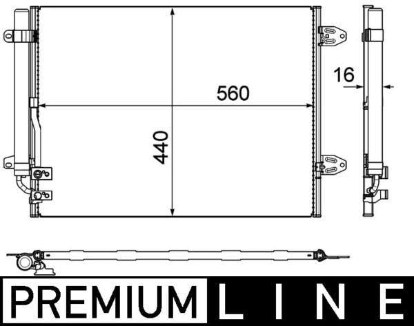 KLİMA KONDENSERİ KURUTUCU İLE PASSAT 05> 560x440x16 8FC351317541