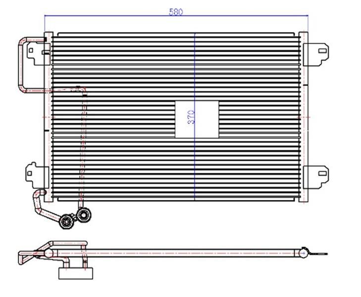 KLİMA KONDENSERİ SCENIC I 99-03 1.4 16V-2.0 16V-1.9DCI F9Q.7.34 538x381x16