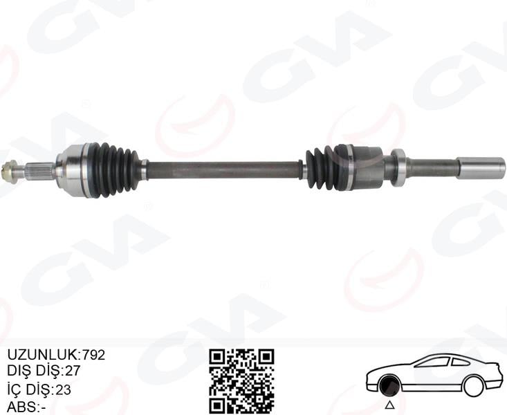 KOMPLE AKS SAG ON RENAULT LAGUNA II BG0/1 1.6i 16v M-T JH3 01-07