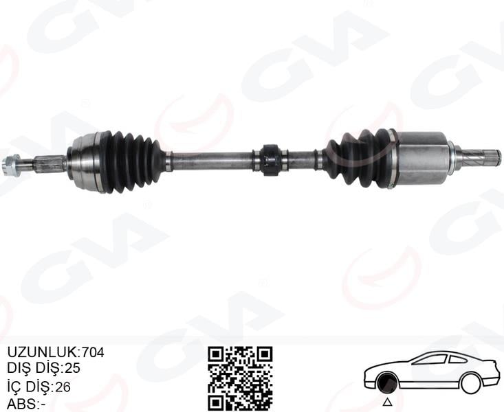 KOMPLE AKS SOL DUSTER 10- 1.5dCI 1.6 16V 704mm