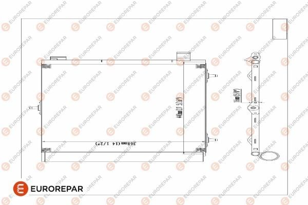 KONDENSER P207-P208-P1007-P2008 05 >-C2-C3-C3 II 03>DS 3 14> 1.4 1.6HDI KURUTUCU İLE AL/AL 420X371X1 6