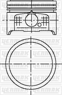 MOTOR PİSTON SEGMAN STD P106-P206-P306-PARTNER-BERLING 1.4 8V TU3JP BOY:50mm TEPE:DUZ TEPE 75mm