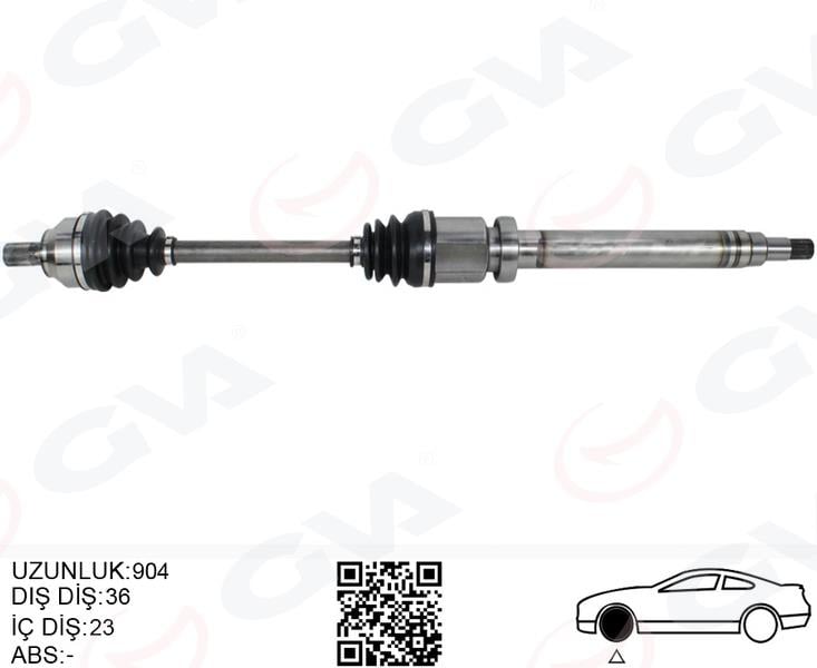 ON AKS KOMPLE SAG FOCUS II 1.6- 1.8 TI 04>11 C MAX 1.6 1.8 TI 05>11 BENZINLI VOLVO S40 II 1.6 05>12 V50 1.6 05>12