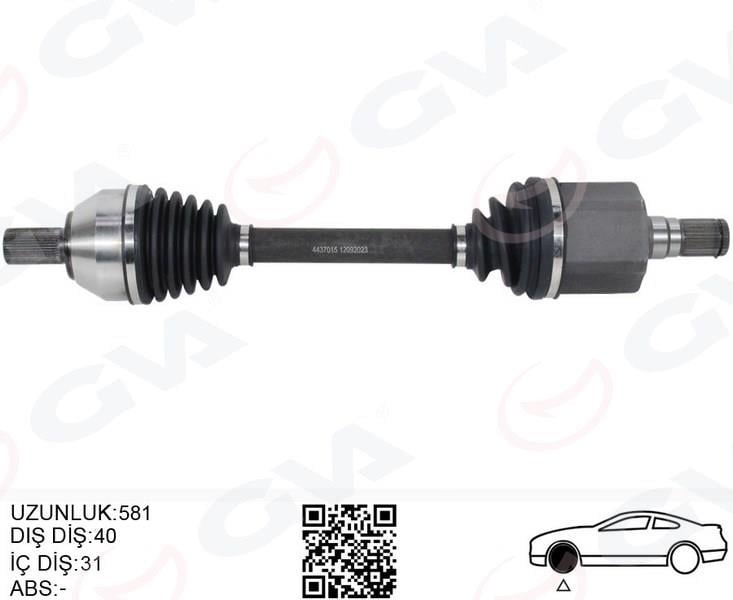 ÖN AKS KOMPLE SOL FORD MONDEO 2.0 TDCI 07>14 OTOM.
