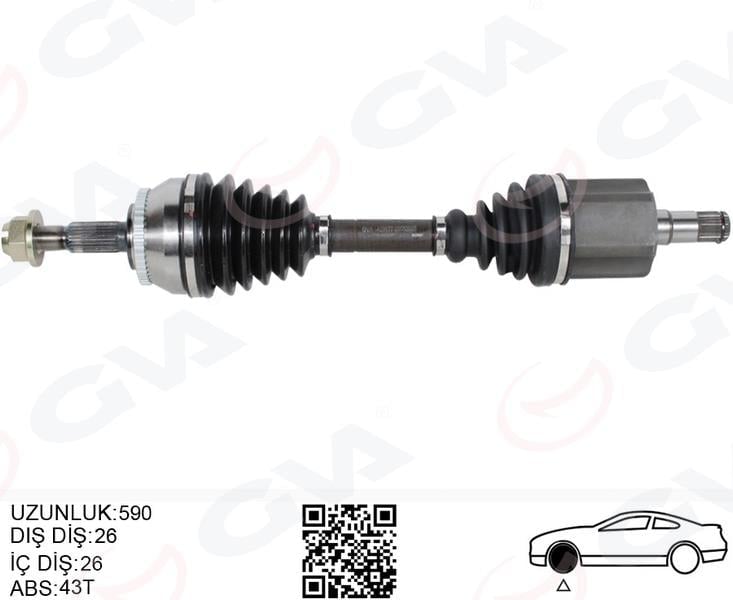 ÖN AKS KOMPLE SOL VOLVO S40 I V40 I 1.8-2.0 97>04