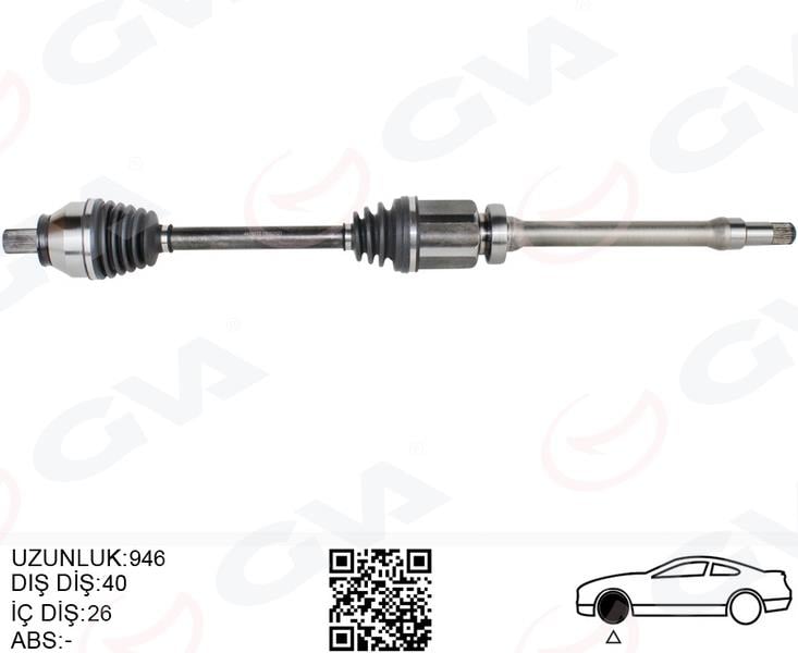 ON AKS SAG KOMPLE S60 II 1.6 D 11>15 S80 II 1.6 D DRIVe 10>15 V70 III 1.6 D 10>15 V60 I 1.6 DRIVe 11>15