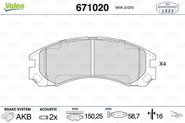 ÖN DİSK FREN BALATASI CITROEN C-CROSSER-PEUGEOT 4007 2.0/2.4/2.2D 02/07>