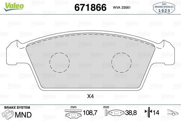 ÖN DİSK FREN BALATASI DAEWOO TİCO 0.8 02/95-12/00 SUZUKI CAPPUCCİNO 0.7 10/91-08/95