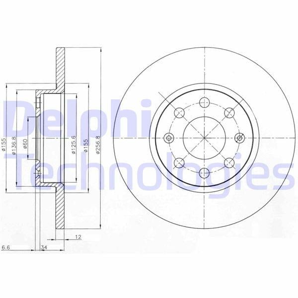 ÖN FREN AYNASI CORSA D 1.0 GRANDE PUNTO 1.2 257x12x10x4DL DOLU