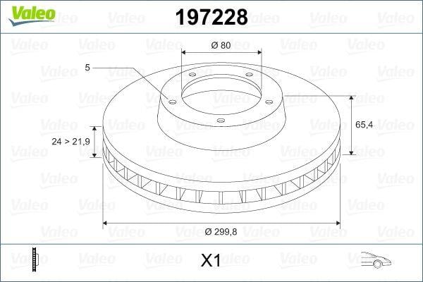 ÖN FREN AYNASI FIAT DUCATO 94>14 PEUGEOT BOXER 94>14 CITROEN JUMPER 94>14 KARSAN JEST 98> 300x24x5DELİK