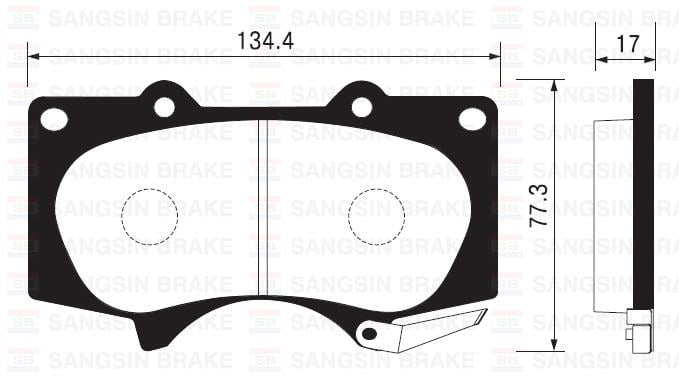 ÖN FREN BALATA TOYOTA HILUX 3.0L 1KD-FTV KUN26 4x4 09-11 / LAND CRUISER PRADO 4.0L 1GR-FE GRJ150 09- > 3.0L 1KD-FTV KDJ120 D-4D 03-09 / MITSUBISHI PAJERO 3.2L 4M41 V98W 07->