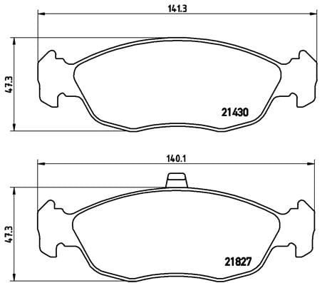 ÖN FREN BALATASI FİŞSİZ PEUGEOT P106 93>04 P205 87>90 P306 93-01 CITROEN XSARA 97>05 SAXO 96>0 3 247mm