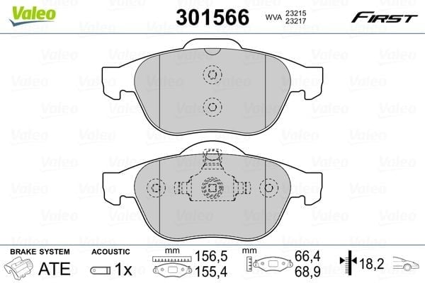 ÖN FREN BALATASI RENAULT LAGUNA II 01>05 LAGUNA III 07>15 MEGANE II 02>
