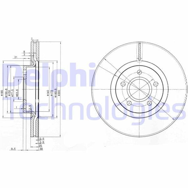 ON FREN DISK AYNASI FOCUS II-III 04>17 C MAX 03>07> KUGA I-II 08> CONNECT 14> VOLVO C30 C70 II S40 II V50 04>12 OLCU 300 25