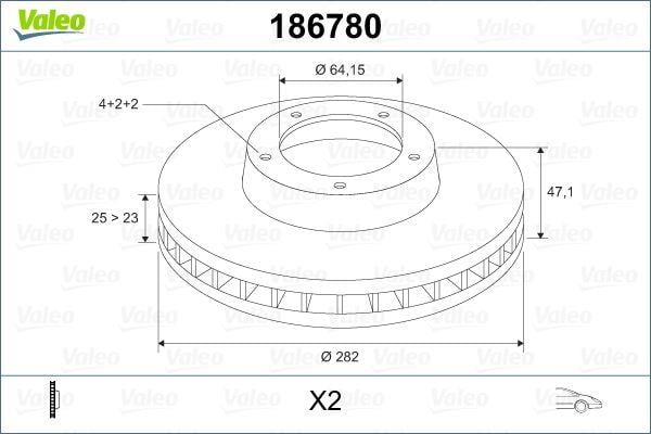 ÖN FREN DİSKİ HAVA KANALLI HONDA ACCORD 1.8L F18B2 CG8 EURO 99-02 282 çap x 4 bijon - Takım disk fiyatıdır