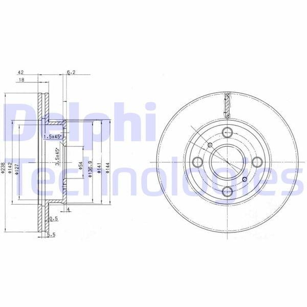 ÖN FREN DİSKİ HAVA KANALLI TOYOTA COROLLA 1.3L 2E EE90. EE100 88-98 1.6L 4A-F AE92 88-91 238 ÇAP X 4 BİJON - Takım disk fiyatıdır