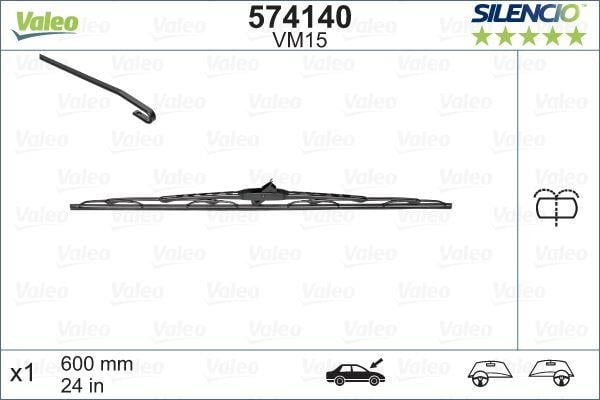 SİLECEK SILENCIO 60cm x1 SU FISKİYELİ MASTER-MOVANO-NISSAN INTERSTAR-IVECO DAIL 00 >