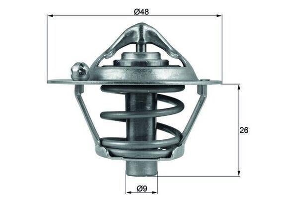 TERMOSTAT 82 C TEK FORD FİESTA-FOCUS-MONDEO 95> 1.25-1.4-1.6 BENZİNLİ 1.6 TI VCT 07>14 MAZDA II VOLVO C30 06>12 S40 II V50 05>12 1.6 16V 02>