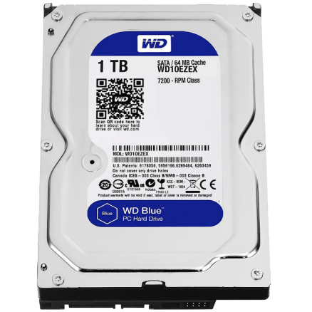 1 TB WD 3.5 BLUE SATA3 7200RPM 64MB WD10EZEX
