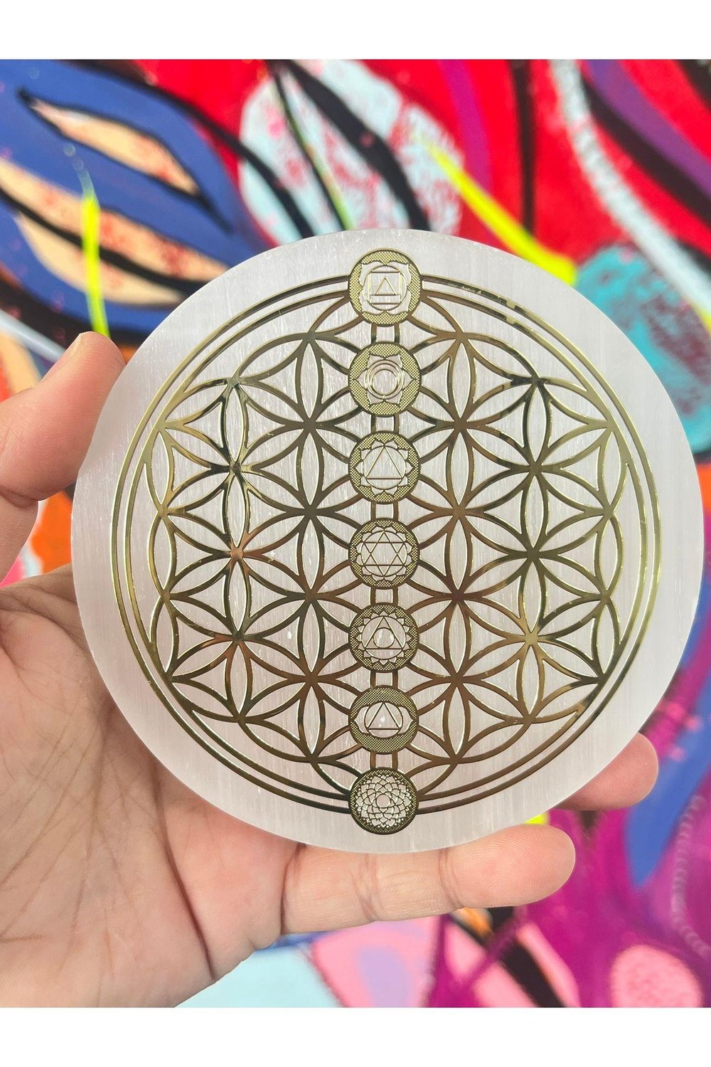 10 cm Selenit Disk Doğaltaş Arındırıcı
