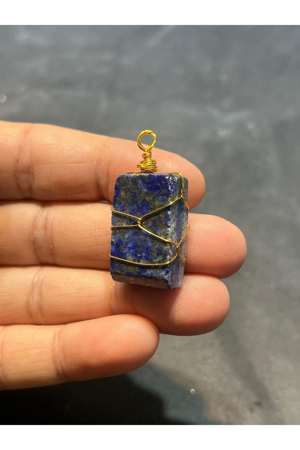 Lapis Doğaltaş Kolye Ucu Üçüncü Göz