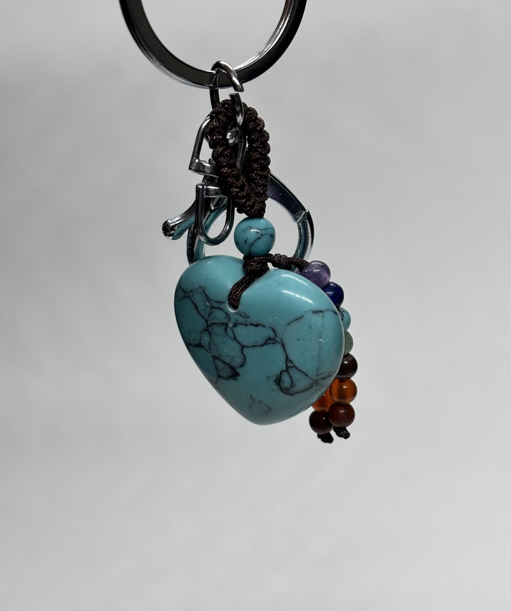 TURKUAZ DOĞALTAŞ ANAHTARLIK CHARM