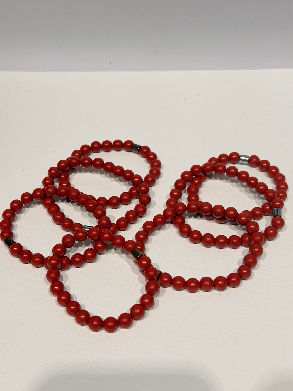 Zinobar (Zinober) Doğaltaş bileklik (8mm)