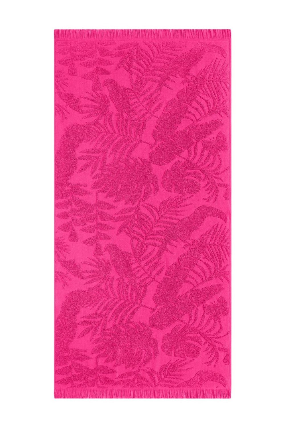 İpekçe %100 Pamuk Hawaii Serisi Plaj Havlusu - Pembe 70x140 cm