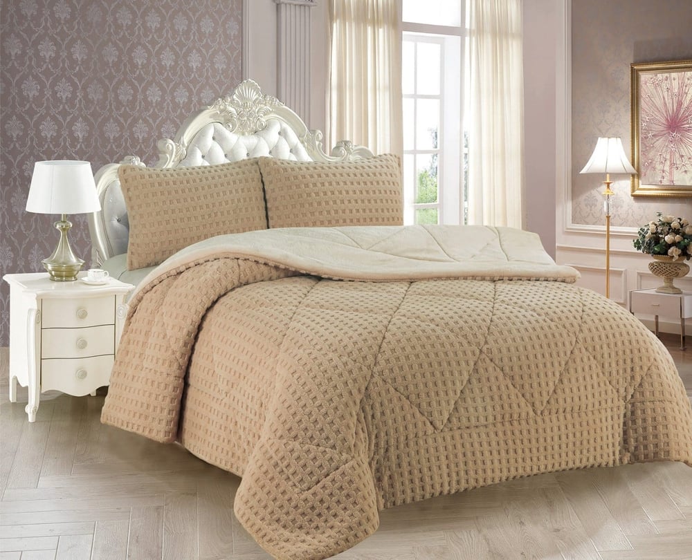 İpekçe Super Soft Dolly Comforter Set Çift Kişilik 3 Parça – 220x240 Uyku Seti