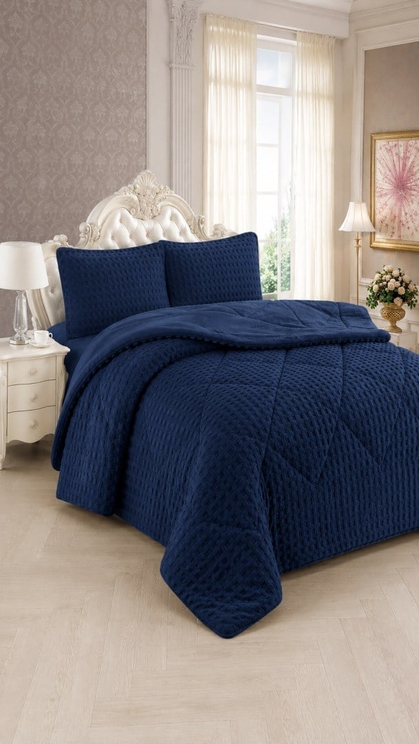 İpekçe Super Soft Dolly Comforter Set Çift Kişilik 3 Parça – 220x240 Uyku Seti