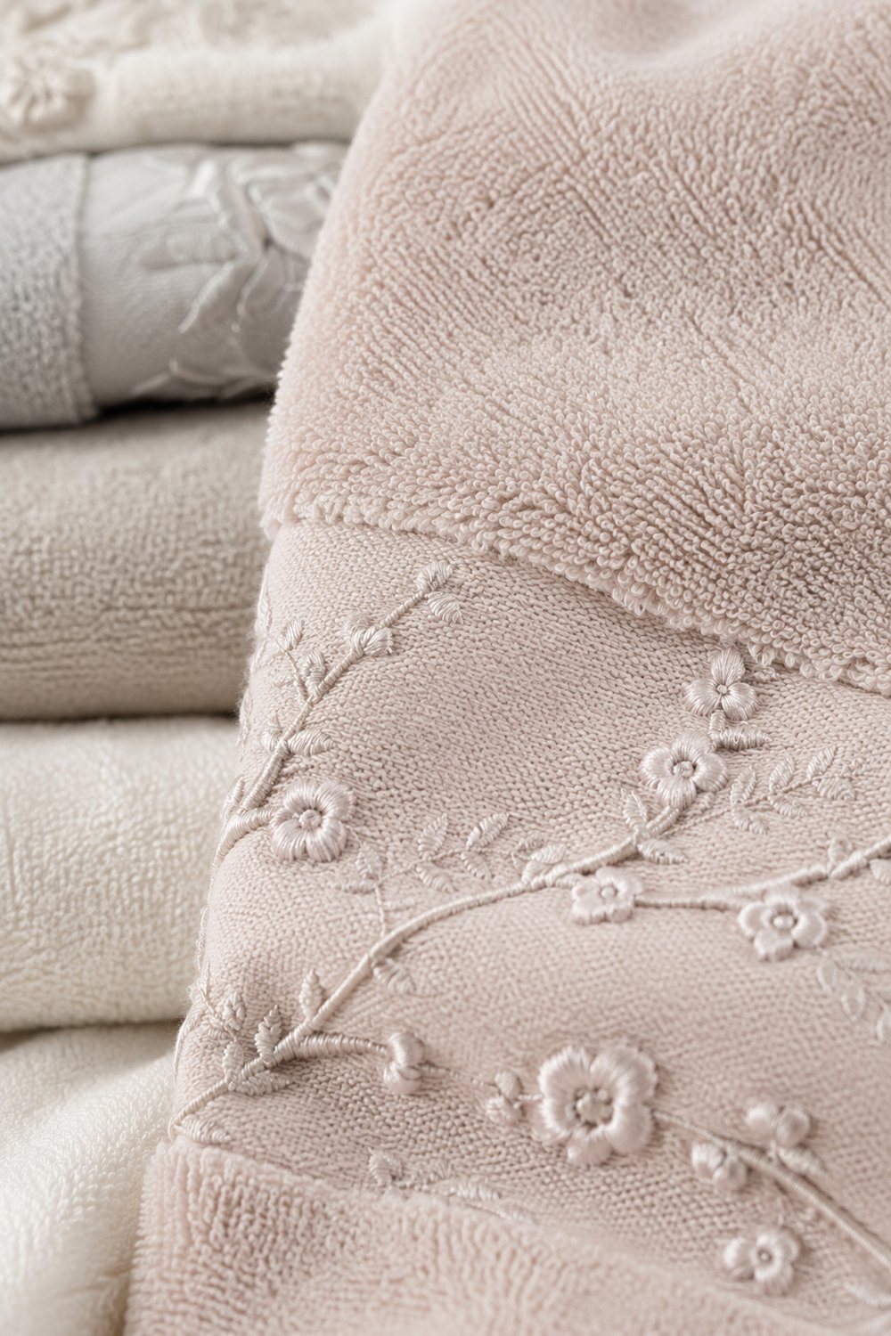 Pupilla Ninna 1075 Penye Pamuklu Nakışlı El ve Yüz Havlusu Seti 6lı 50x90 Cm