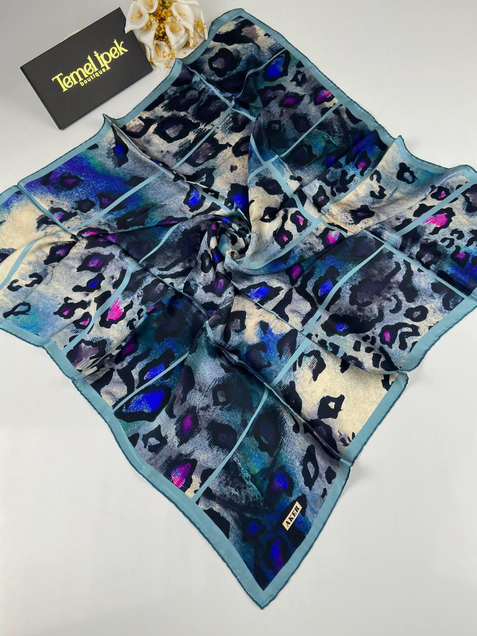 Aker - İpek Krep Saten Eşarp 100x100cm 7970704
