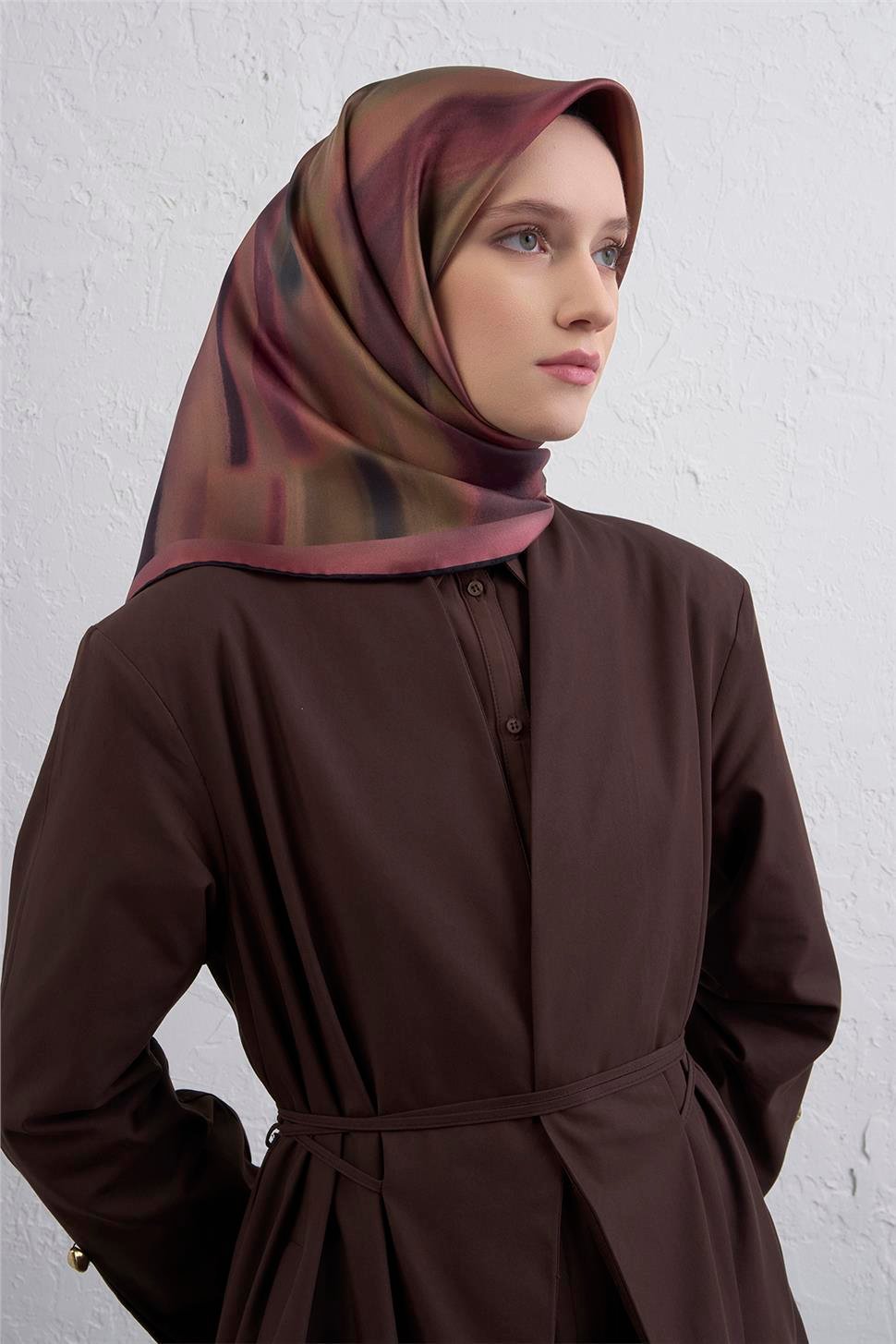 Armine - 2024/2025 Sonbahar Kış Saf Sura İpek Eşarp 9436D