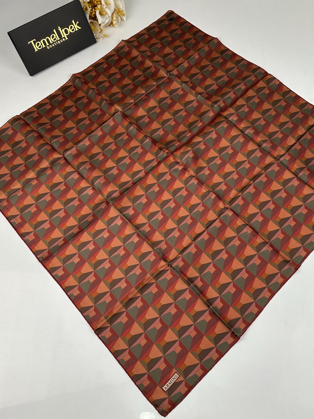Armine - 2024/2025 Sonbahar Kış Saf Twill İpek Eşarp 9204D