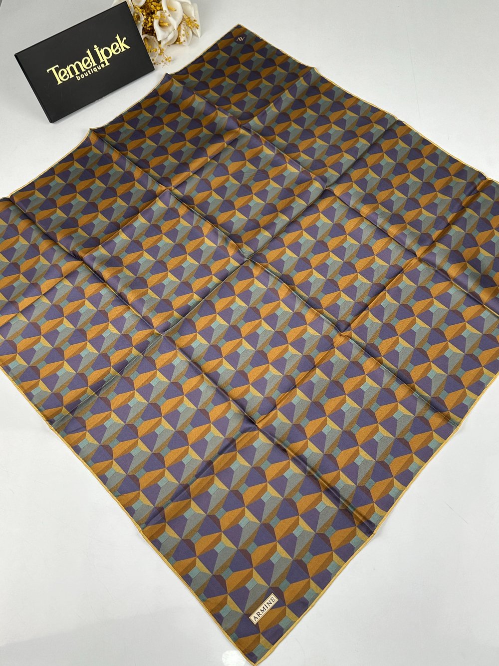 Armine - 2024/2025 Sonbahar Kış Saf Twill İpek Eşarp 9204D